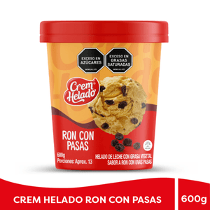 Helado Tradicional Ron Con Pasas x 600G