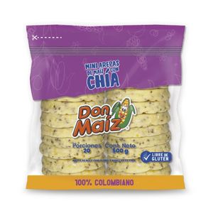 Arepa DON MAIZ arepa maíz queso semillas chía (500 gr)