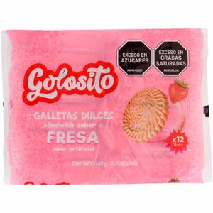Galleta Golosito Sandwich Fresa 408 g