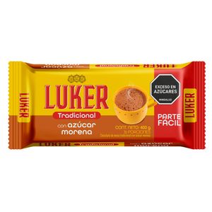 Chocolate LUKER mesa tradicional con azúcar morena (400 gr)