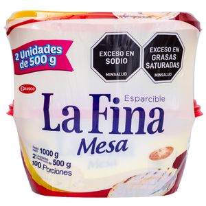 Margarina La Fina Mesa con Sal 500 G X2 Unds