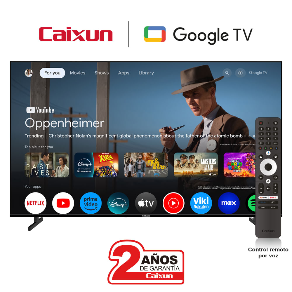 Televisor Caixun 65 Pulgadas UHD Smart Google TV C65Kaug