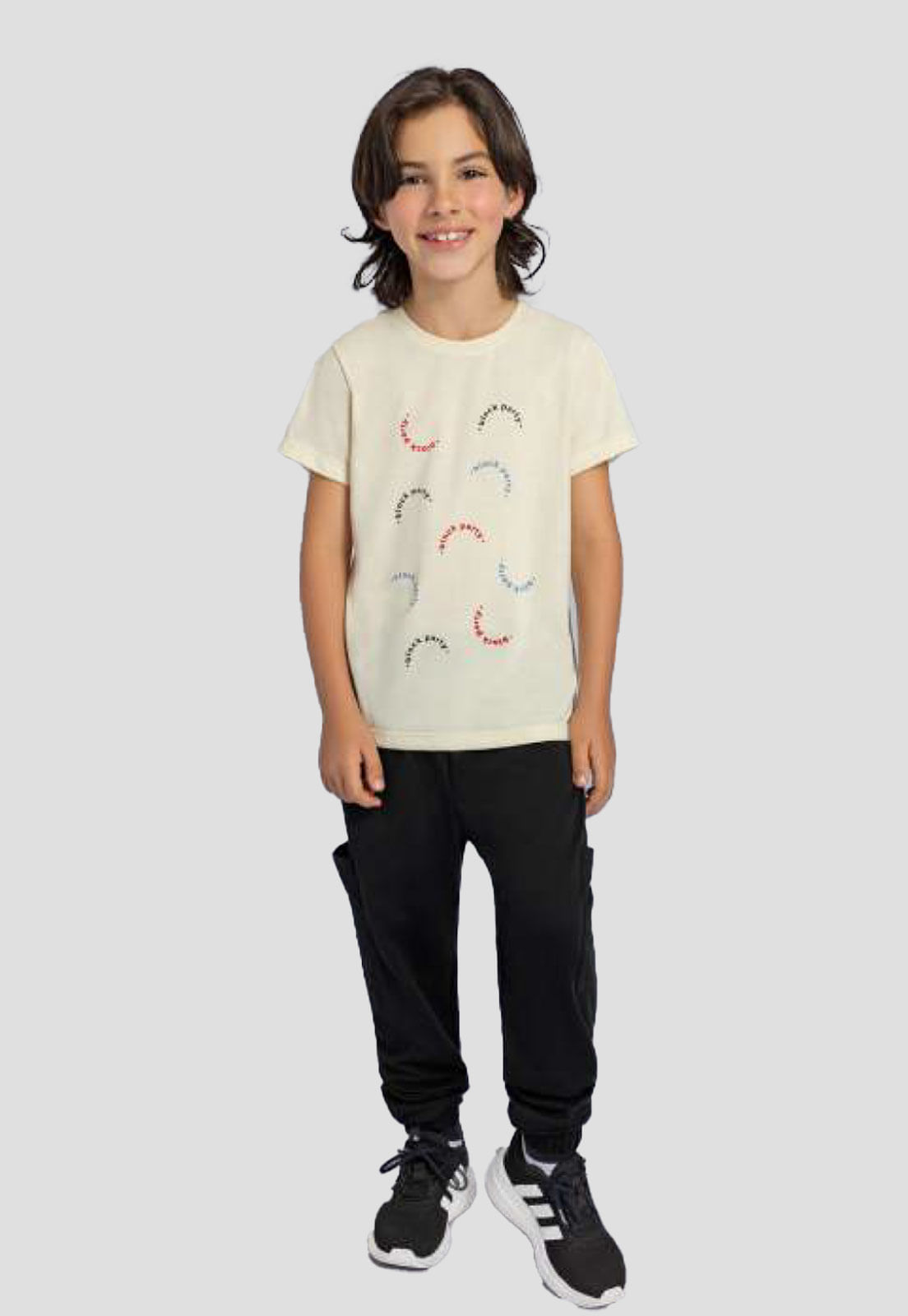Imagen de Conjunto Infantil Niños Crema-Negro Mp 111140 Conjunto Infantil Masculino Crema-Negro Mp 111140 Talla 4