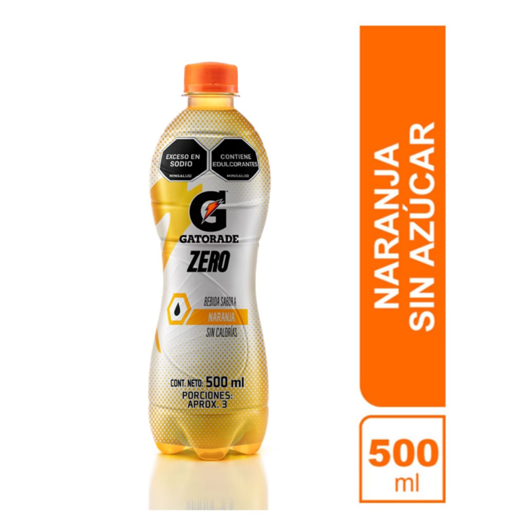 Imagen de Bebida GATORADE Sin azúcar sabor a Naranja 500 ml