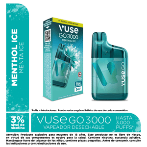 Vapeador Vuse Go 3000 Menthol Ice
