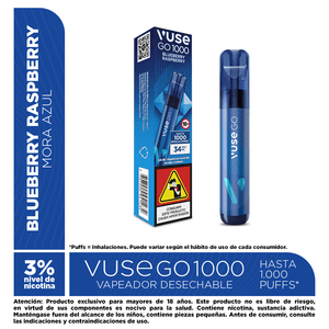 Vapeador Vuse Go 1000 Blue Raspberry