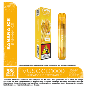 Vapeador Vuse Go 1000 Banana Ice