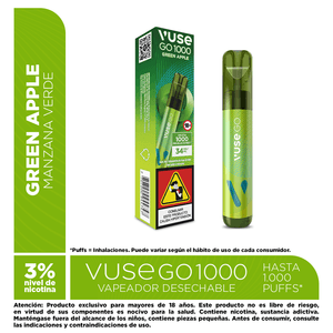 Vapeador Vuse Go 1000 Green Apple