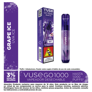 Vapeador Vuse Go 1000 Grape Ice