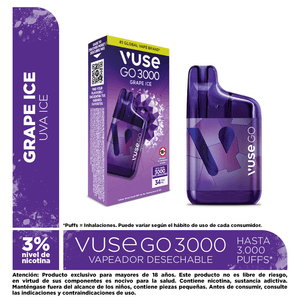 Vapeador Vuse Go 3000 Grape Ice