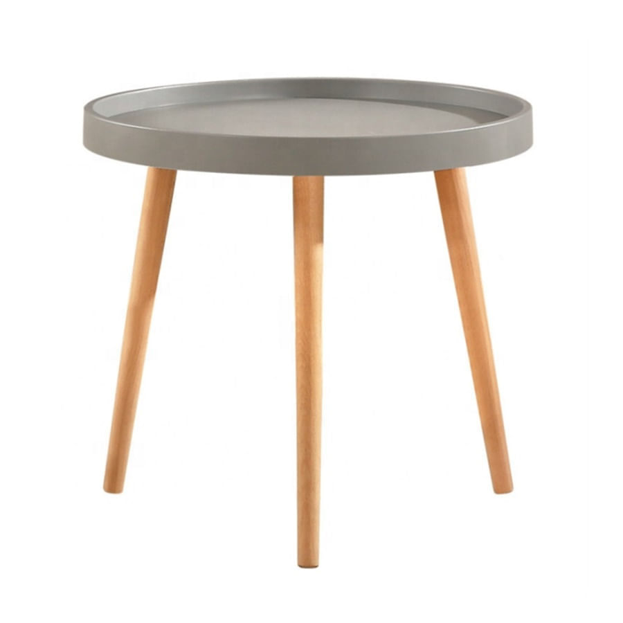 Imagen de Mesa Auxiliar Pequeña Redonda 49x44cm Gris 52B1993637