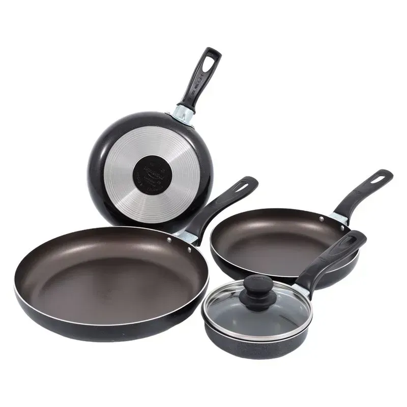 Set Juego x5 Sartenes Antiadherente Aliada Universal 18, 20, 24 cm