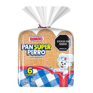 Pan Perro com Ajonjolí Bimbo X6 Und (405g)
