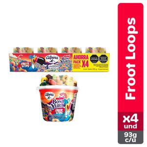 Alimento lácteo BON YURT mini con froot loops (372 gr)