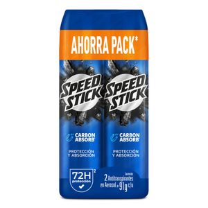 Desodorante Hombre Speed Stick Carbon Absorb Spray 2x91g