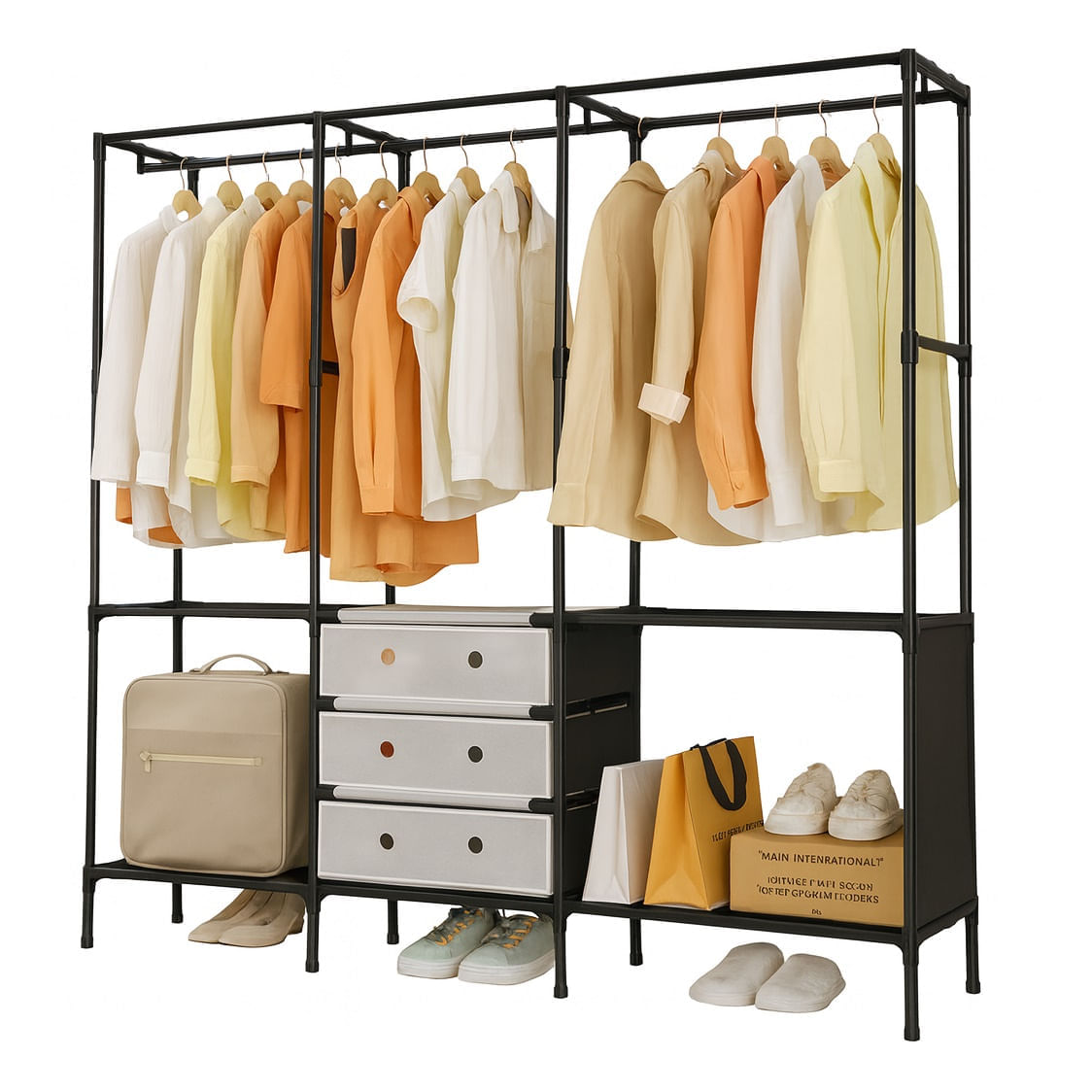 Imagen de Closet Organizador Multifuncional 3 Espacios Con Gavetas 1476
