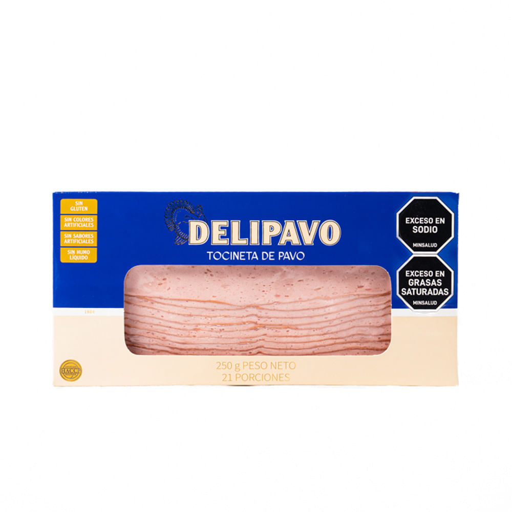 Imagen de TOCINETA PAVO DELIPAVO 250g