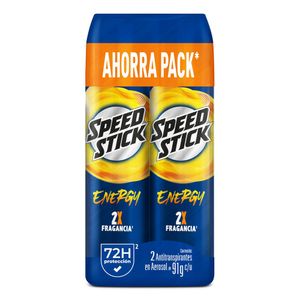 Desodorante hombre Speed Stick Energy aerosol 2x91g