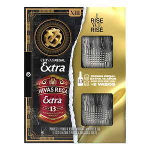 Whisky Chivas Regal Extra 13 Años 700 Ml + 2 Vasos