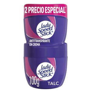 Desodorante Mujer Lady Speed Stick Pote 24/7 Talc 100g x2