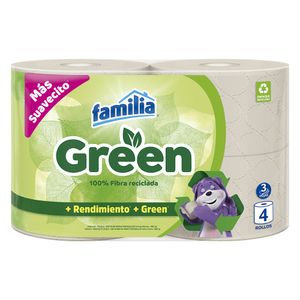 Papel Higienico Familia * 4 Unidades Green 118.40m Triple Hoja