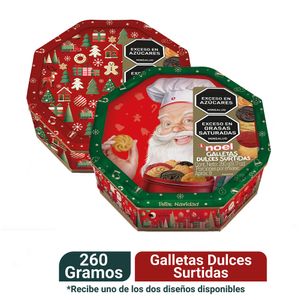 Galletas navidad NOEL cofre octagonal (260 gr)