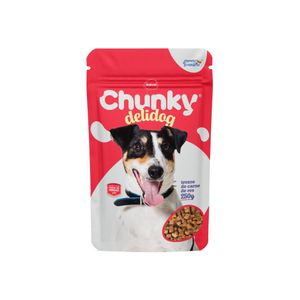 Alimento Perro Chunky Delidog Húmedo Trozos de Res 100 G