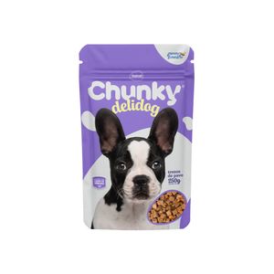 Alimento Perro Chunky Delidog Húmedo Trozos de Pavo 100 G