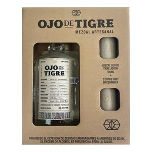 Mezcal Ojo De Tigre 750 ml+ 2 Copas