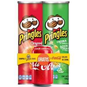 Papa Pringles Org 124 g + Coca-Cola 269 ml