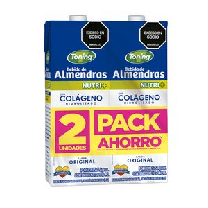 Bebida de almendras TONING original con colágeno x2und (1892 ml)
