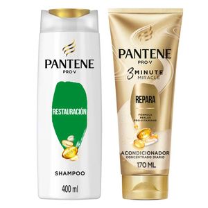 Shampoo y acondicionador PANTENE 3 Minute Miracle Repara (570 ml)