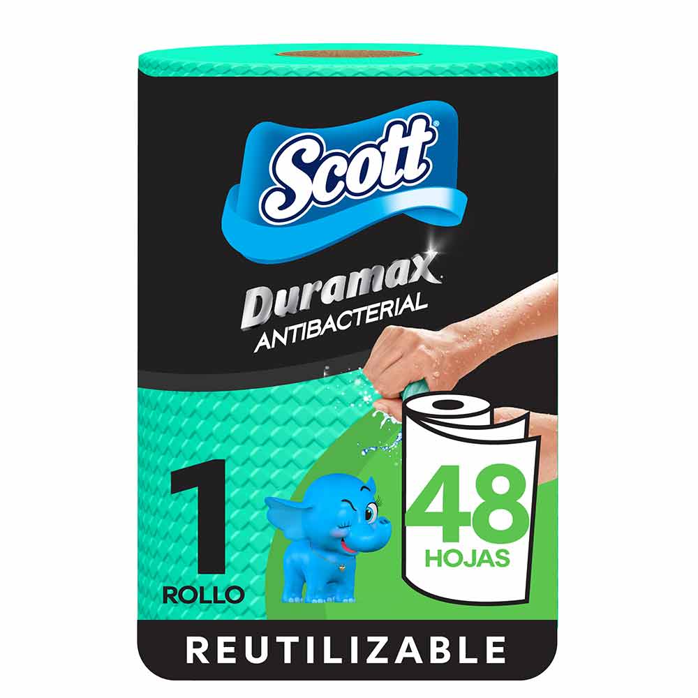 Toalla de Papel Reutilizable Scott Duramax Antibacterial 1 Rollo 48H