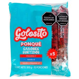 Ponque Sabores Surt Golosito 5 und 300 g