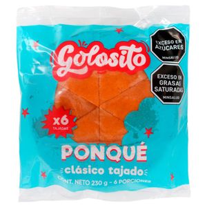 Ponque Tradicional Golosito 230 g