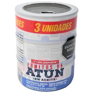 Atun Olimpica Lomo Aceite 160 g X3