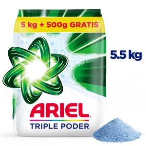 Detergente en Polvo Ariel Triple Poder de 5.5kg