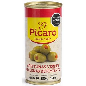 Aceituna El Picaro Verd/Pimient 350 g
