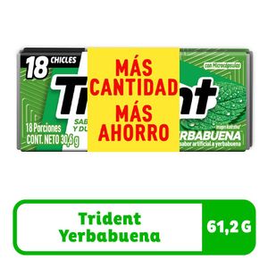 Goma De Mascar TRIDENT Yerbabuena (61.2 gr)