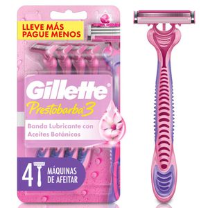 Cuchilla de Afeitar GILLETTE Prestobarba 3, 4 Uds