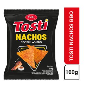 Pasabocas TOSTI nachos costillas BBQ (160 gr)