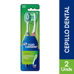 Cepillo de Dientes Fluocardent Limpieza Max X2 Unds