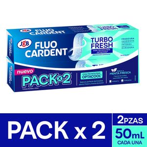 Crem Dent Fluocardent Tubo Fresh 50 ml X2