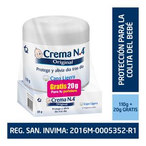 Crema Antipañalitis N4 10% Pote 110 G + Gratis Lata 20 G