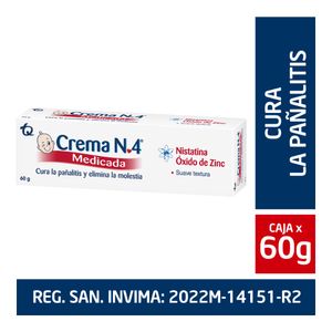 Crema N4 Medicada Antipañalitis 60 G