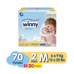 Pañales WINNY sensittive 2M (70 und)