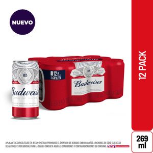 Cerveza Budweiser Lata 269 ml X12Und
