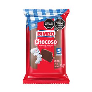 Ponqué Chocoso Bimbo X5 Und (325 g)