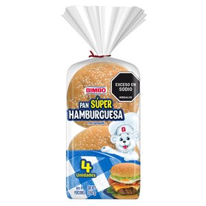Pan Hamburgesa con ajonjolí Bimbo X6 Und (350g)