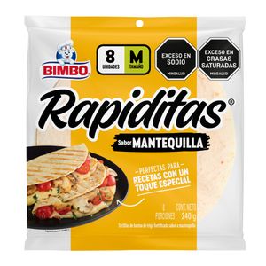 Tortillas Mantequilla 1p 240g BOLSA BIM